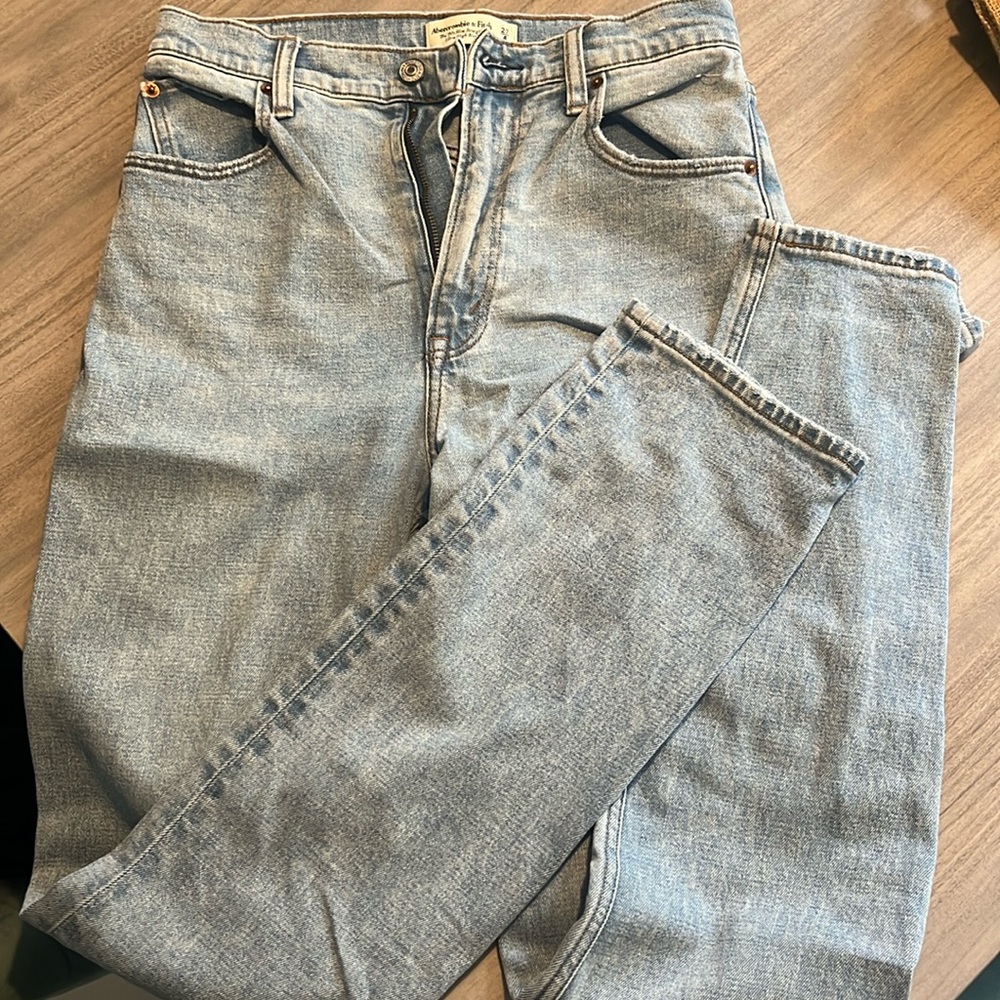 Abercrombie & Fitch High Rise Women Jeans - Light Blue